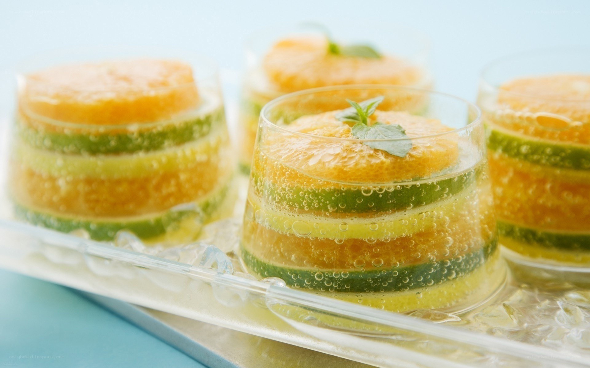 Layered citrus dessert cups
