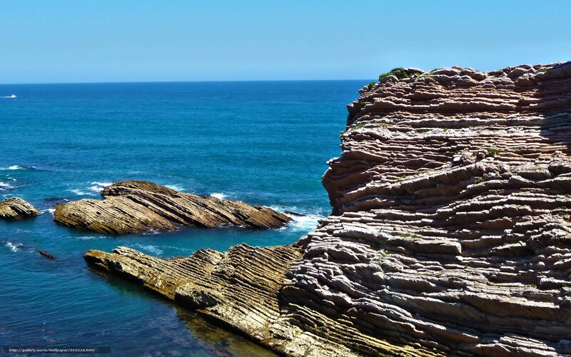 Layered Cliffs by the Sea