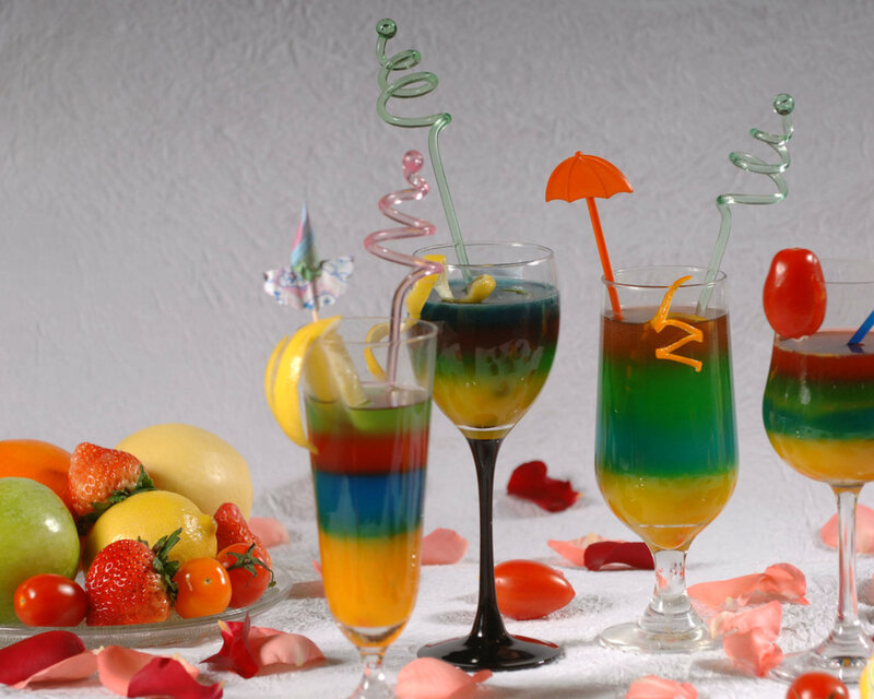 Layered Cocktails with Fruit