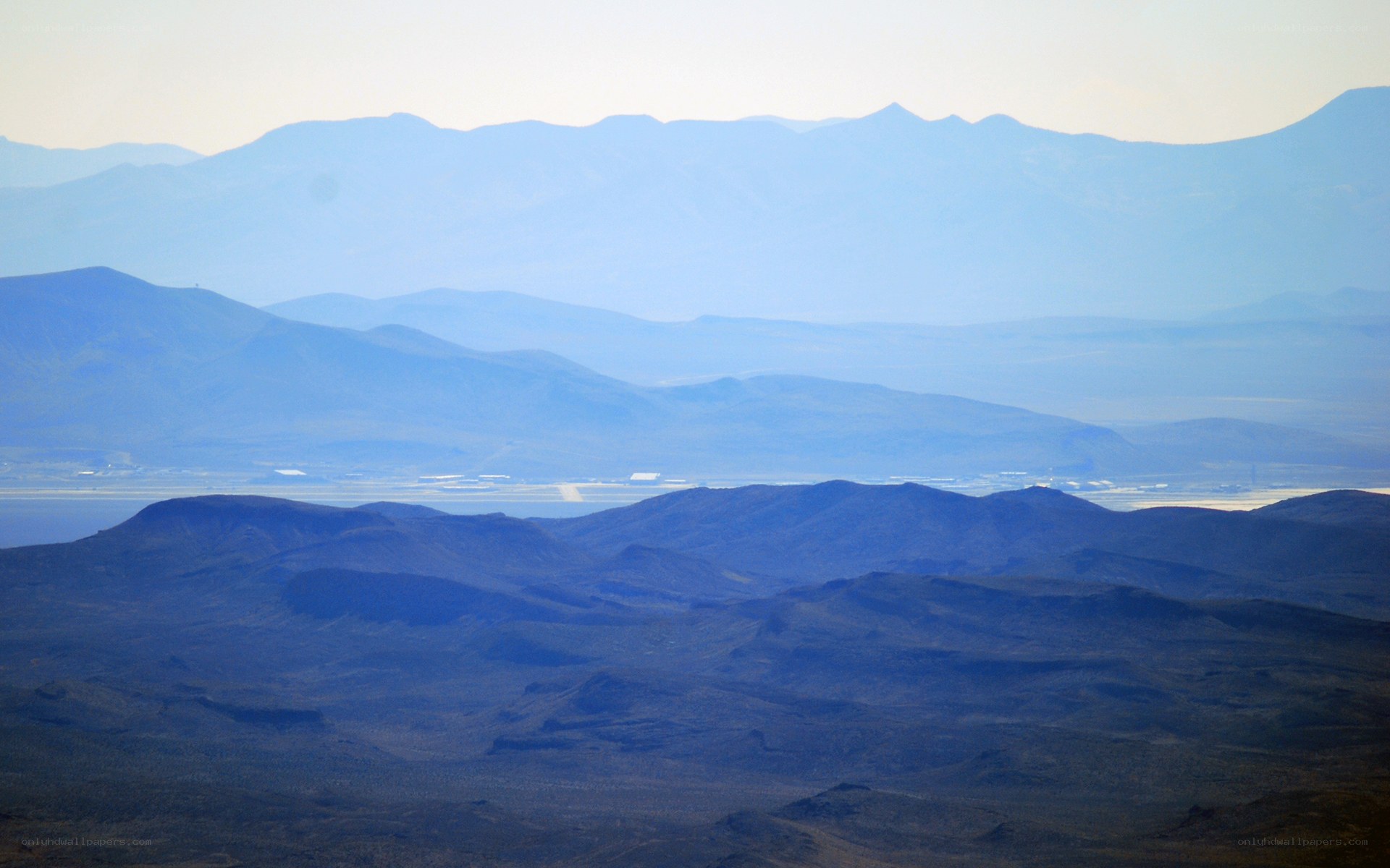 Layered mountain ranges