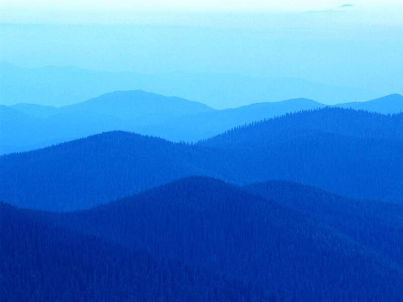 Layered Mountain Ranges — Blue, Serene, Photograph, Forests, Haze