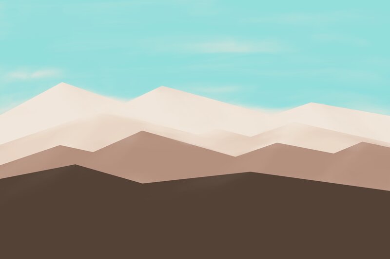 Layered Mountains Landscape — Blue