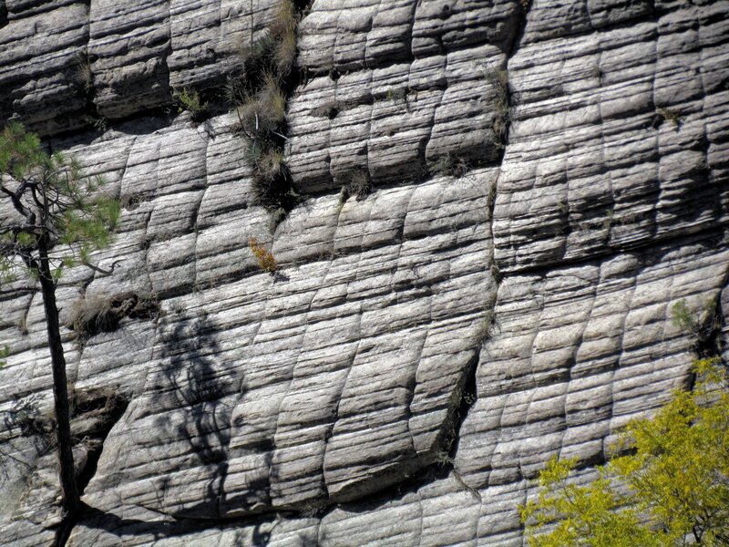 Layered Rock Cliff — Gray