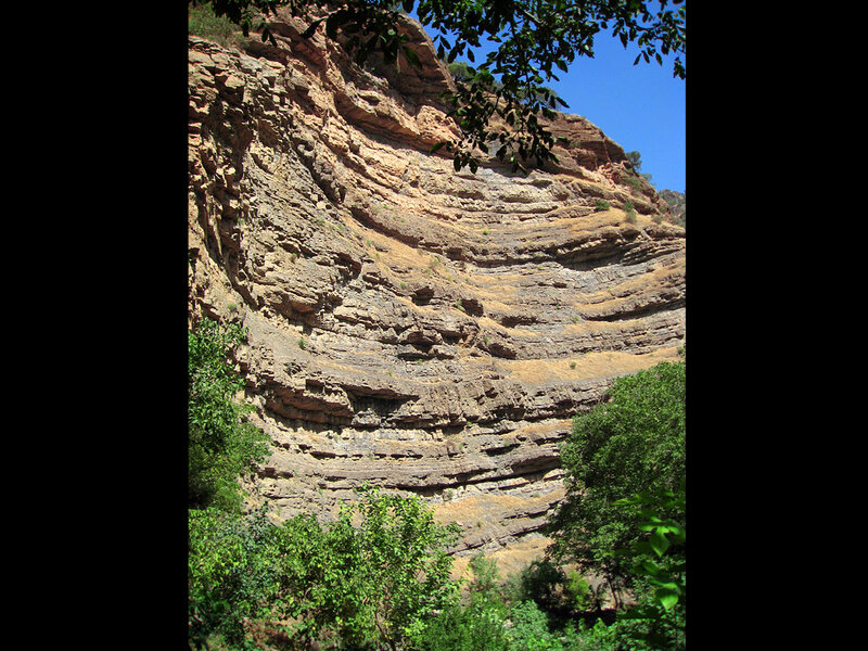 Layered Rock Cliff