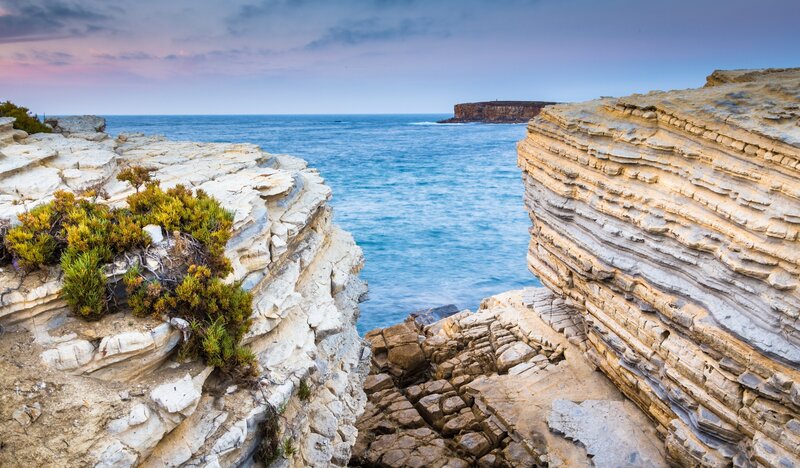 Layered Rock Cliffs