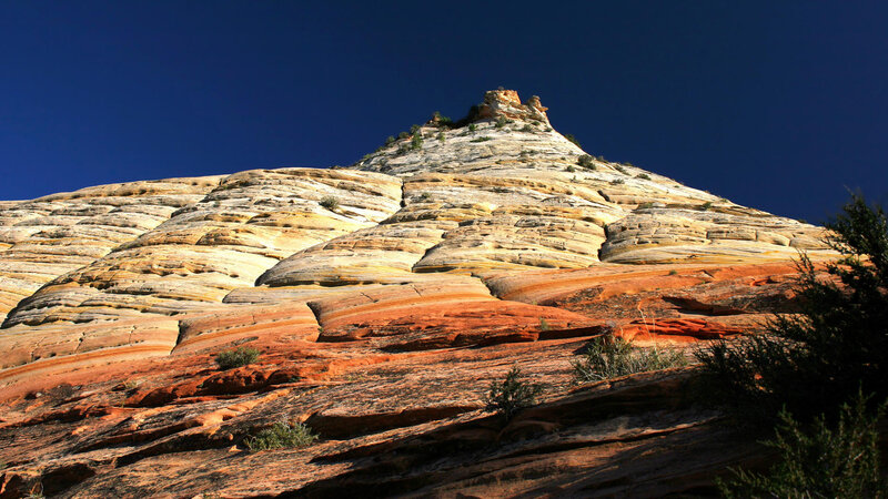 Layered Rock Formation — Blue