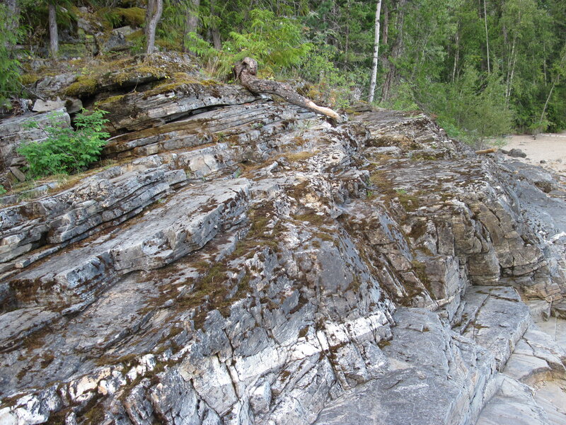Layered Rock Formation — Gray, Natural
