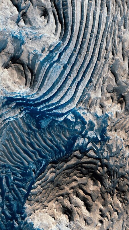 Layered Rock Formations — Blue, Arid