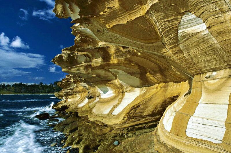 Layered Rock Formations — Blue, Dramatic, Afternoon