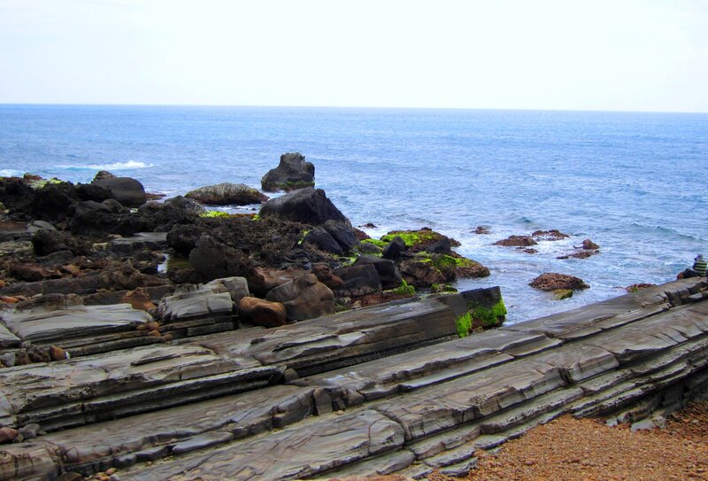 Layered Rock Formations — Blue