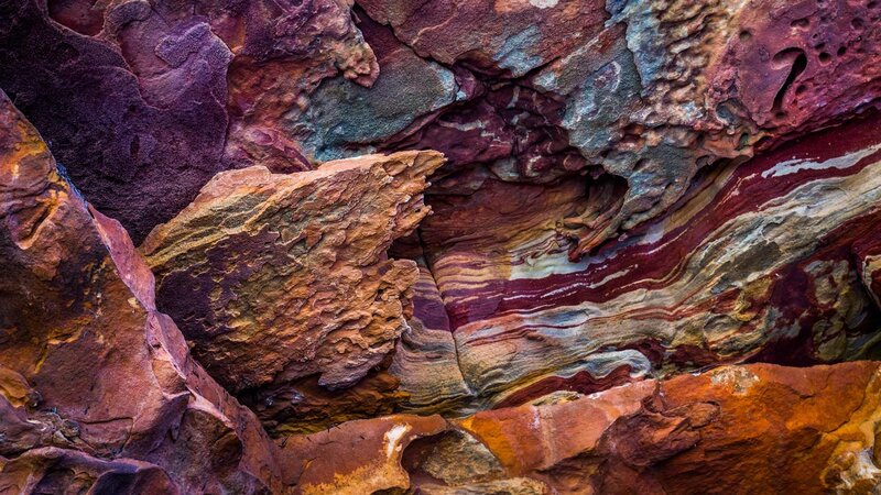 Layered Rock Formations — Red, Dramatic