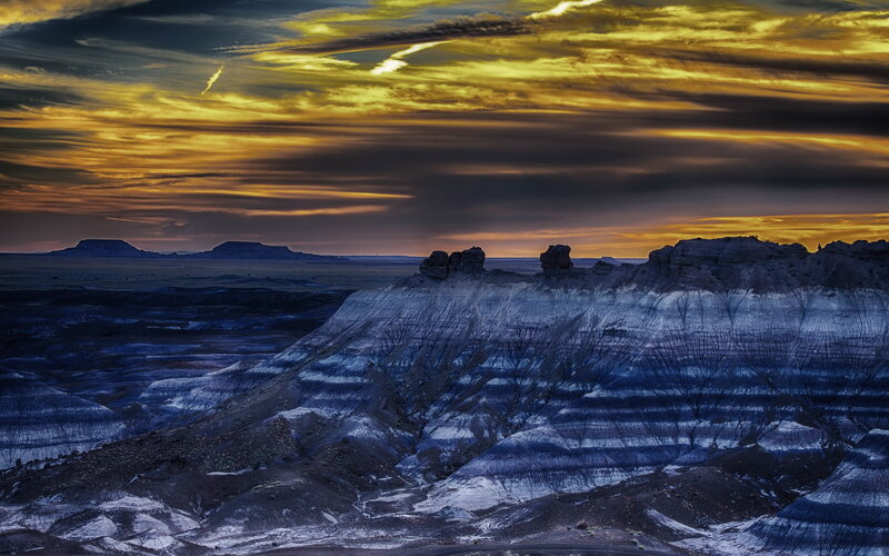 Layered Rock Formations — Yellow