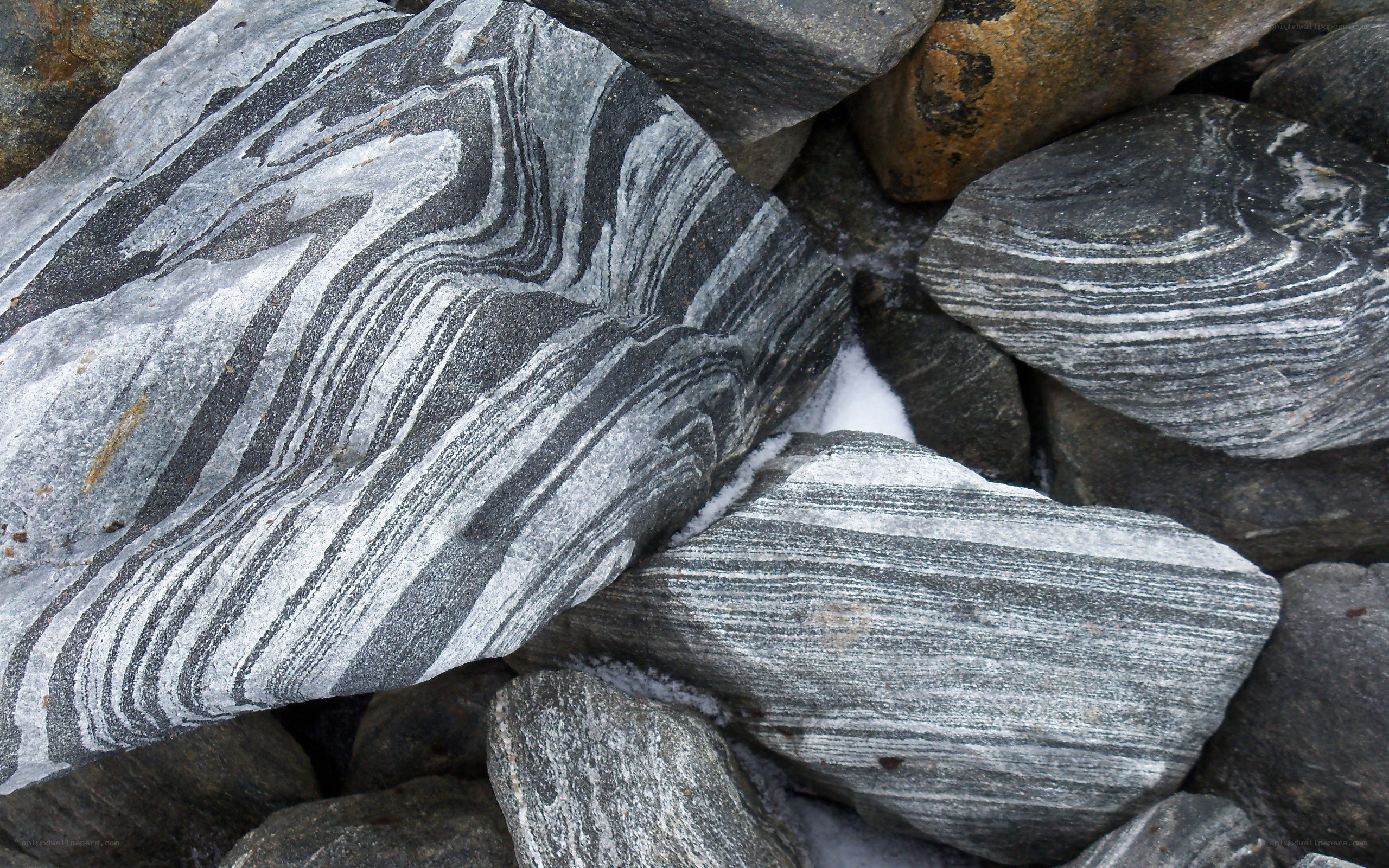 Layered rock formations