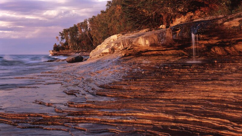 Layered Rock Shoreline