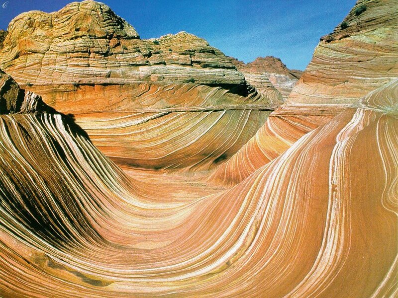Layered Sandstone Formations — Orange, Dramatic, Afternoon