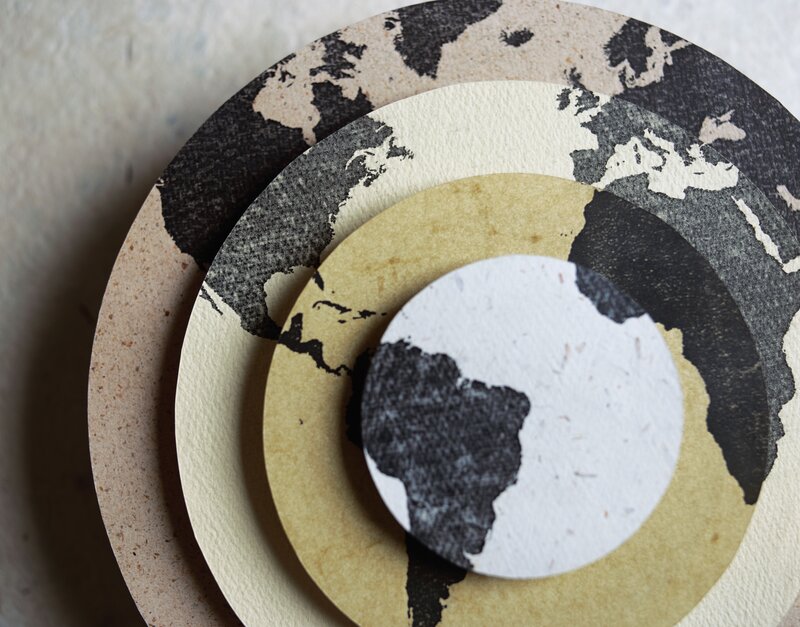 Layered World Map Circles