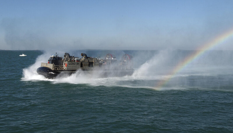 LCAC hovercraft in action