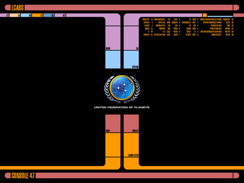 LCARS console display