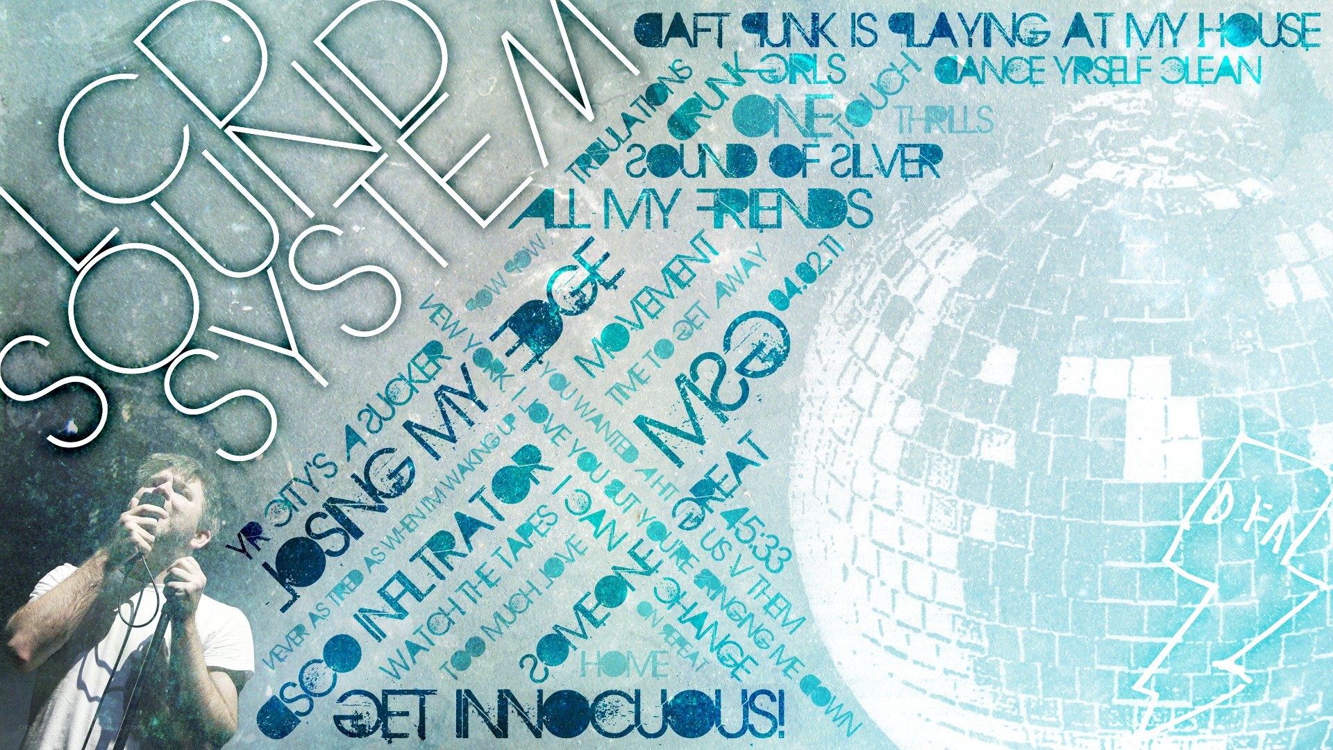 LCD Soundsystem concert collage