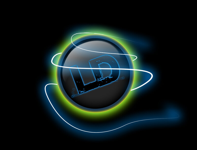 LD Logo with Neon Rings