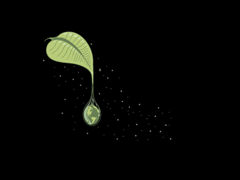 leaf drop with earth