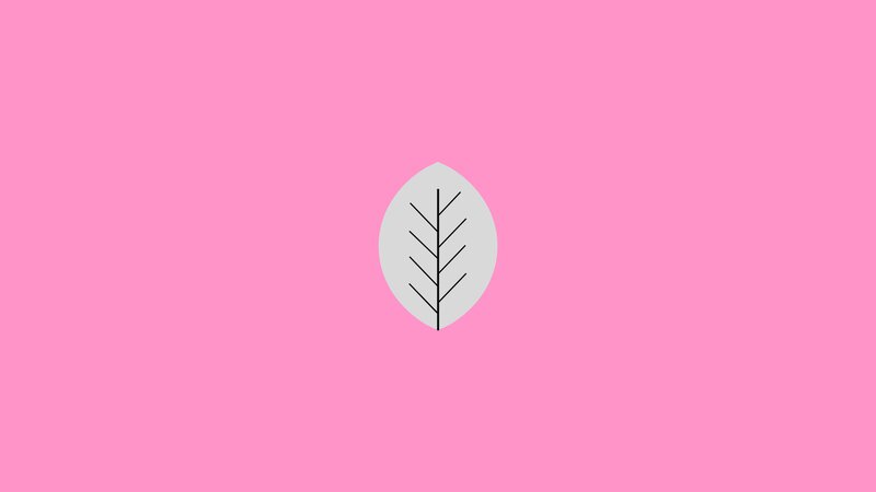 Leaf Icon on Pink