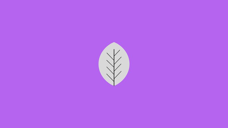 Leaf Icon on Purple