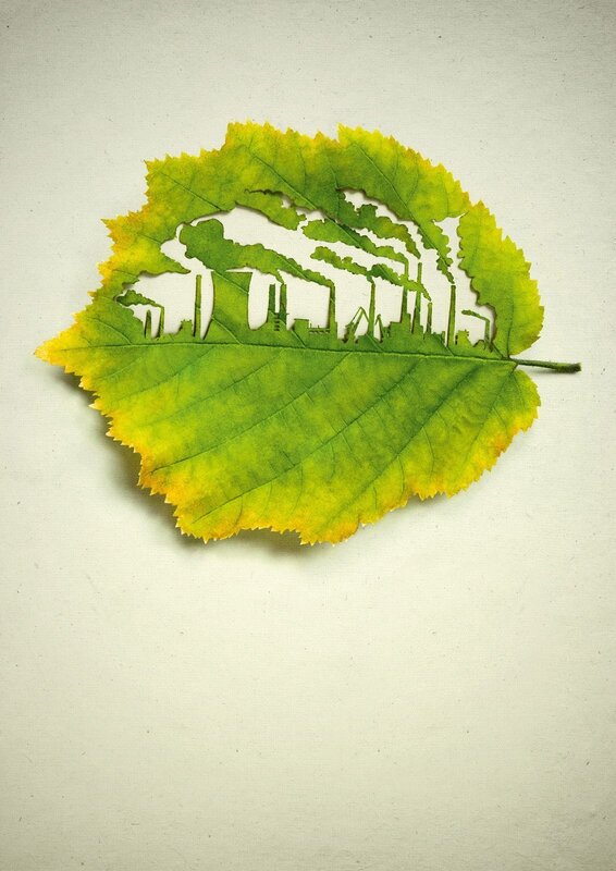 Leaf with factory cutout