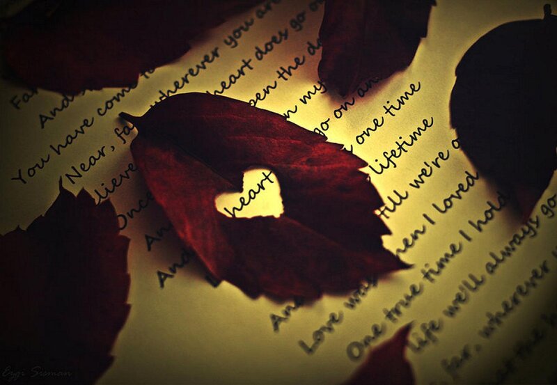 Leaf with Heart Cutout