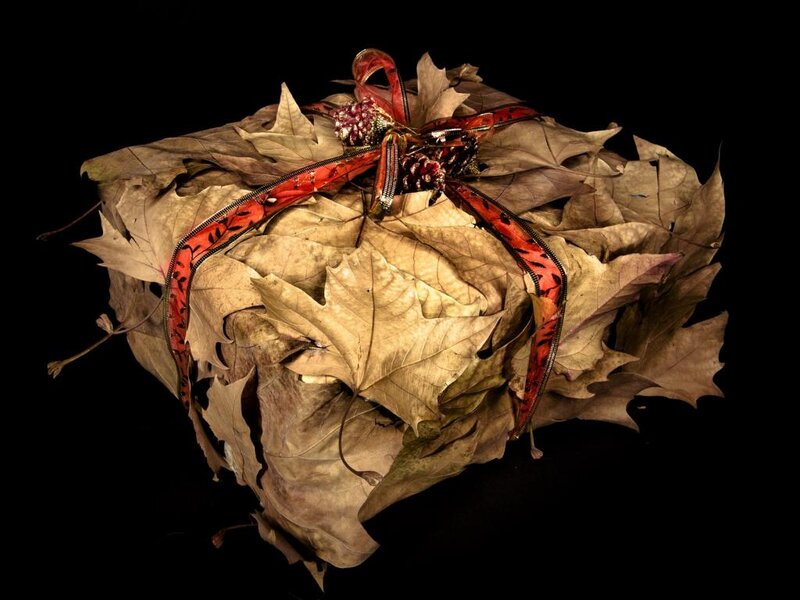 Leaf-wrapped Gift