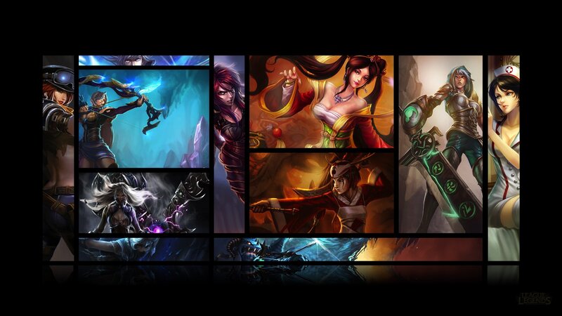League of Legends character collage