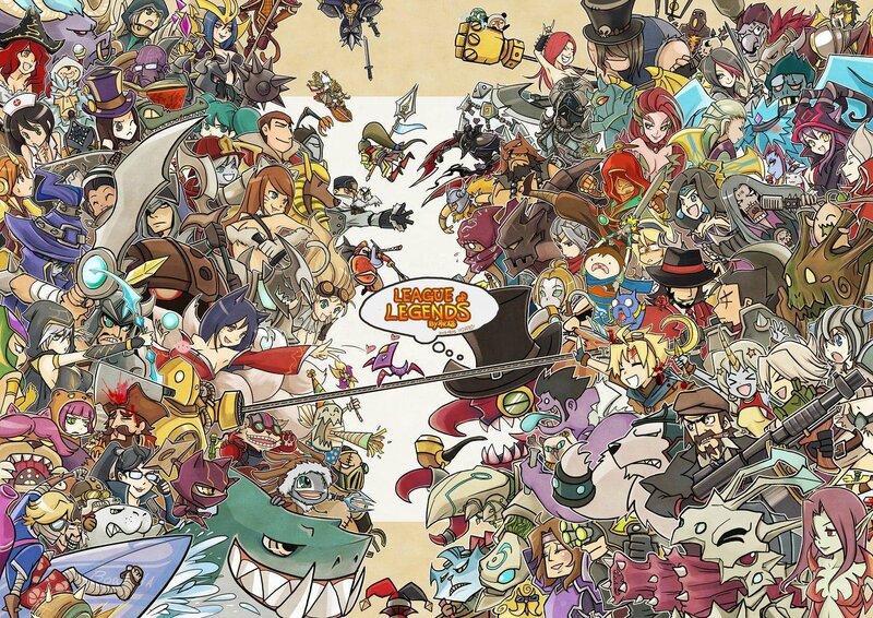League of Legends character collage