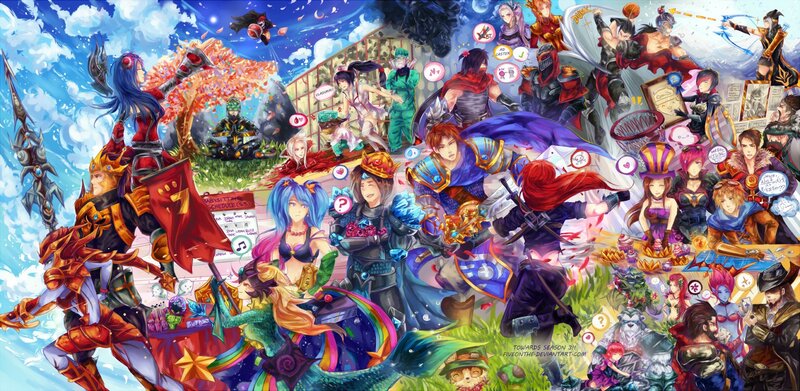 League of Legends character collage