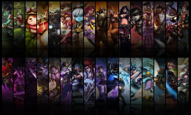 League of Legends character collage