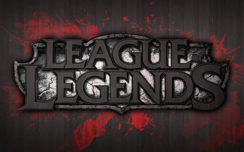 League of Legends Logo — Black, Dark, Aggressive