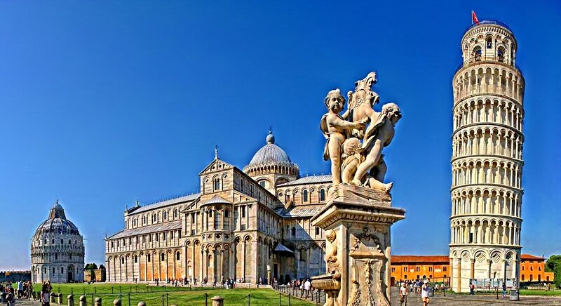 Leaning Tower of Pisa — Blue, Bright