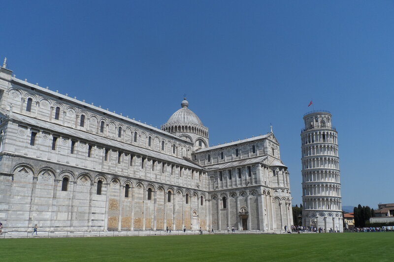 Leaning Tower of Pisa — Blue, Serene, Afternoon, Photograph