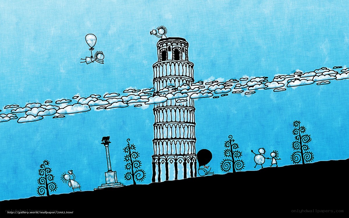 Leaning Tower of Pisa cartoon