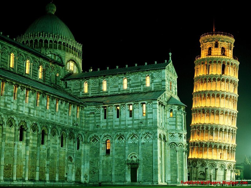 Leaning Tower of Pisa — Green, Dramatic