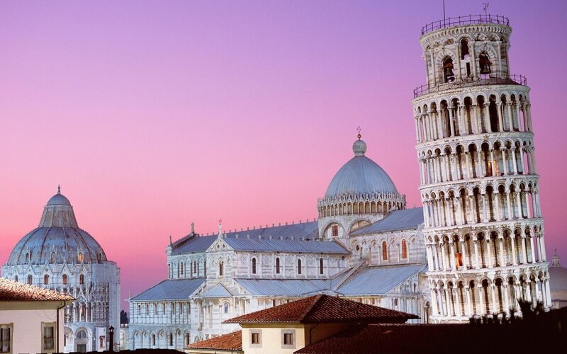 Leaning Tower of Pisa — Pink, Serene