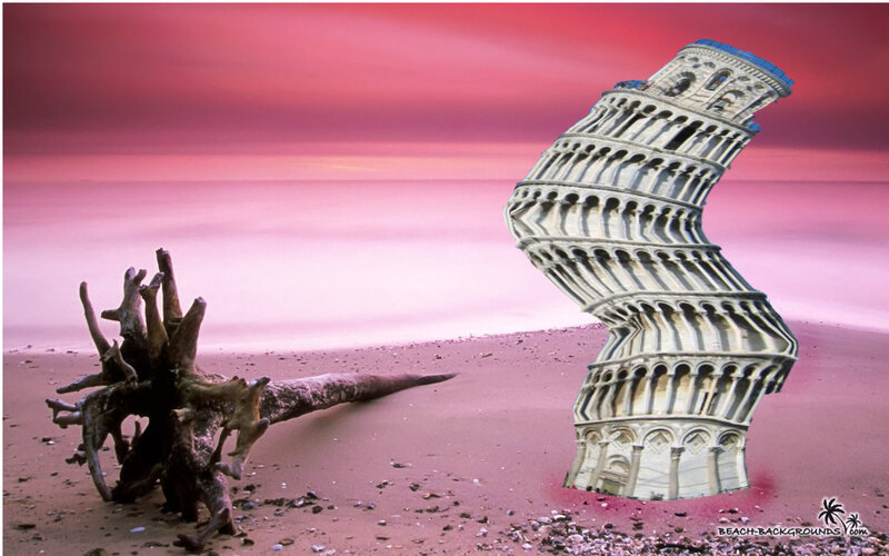 Leaning Tower of Pisa — Pink
