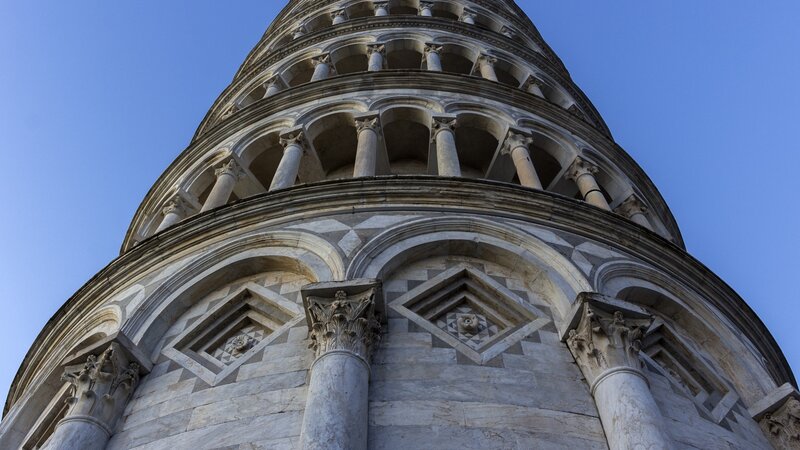 Leaning Tower of Pisa — White, Dramatic