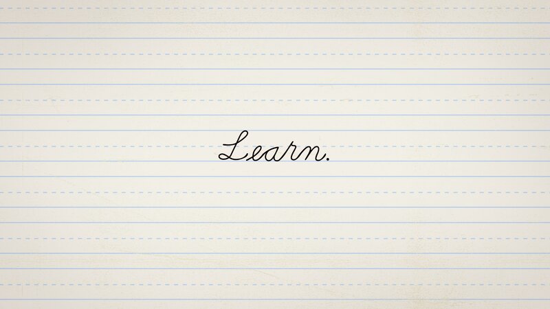 Learn on lined paper