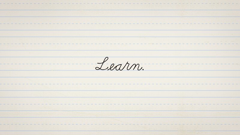 Learn on lined paper