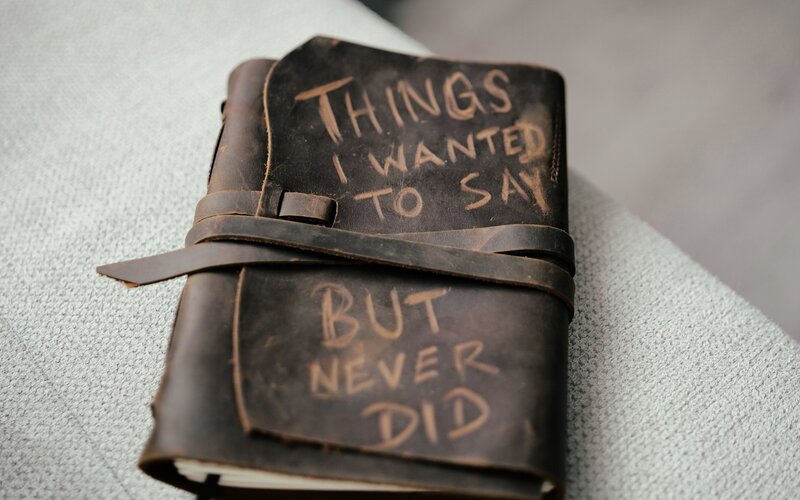 Leather Journal with Text