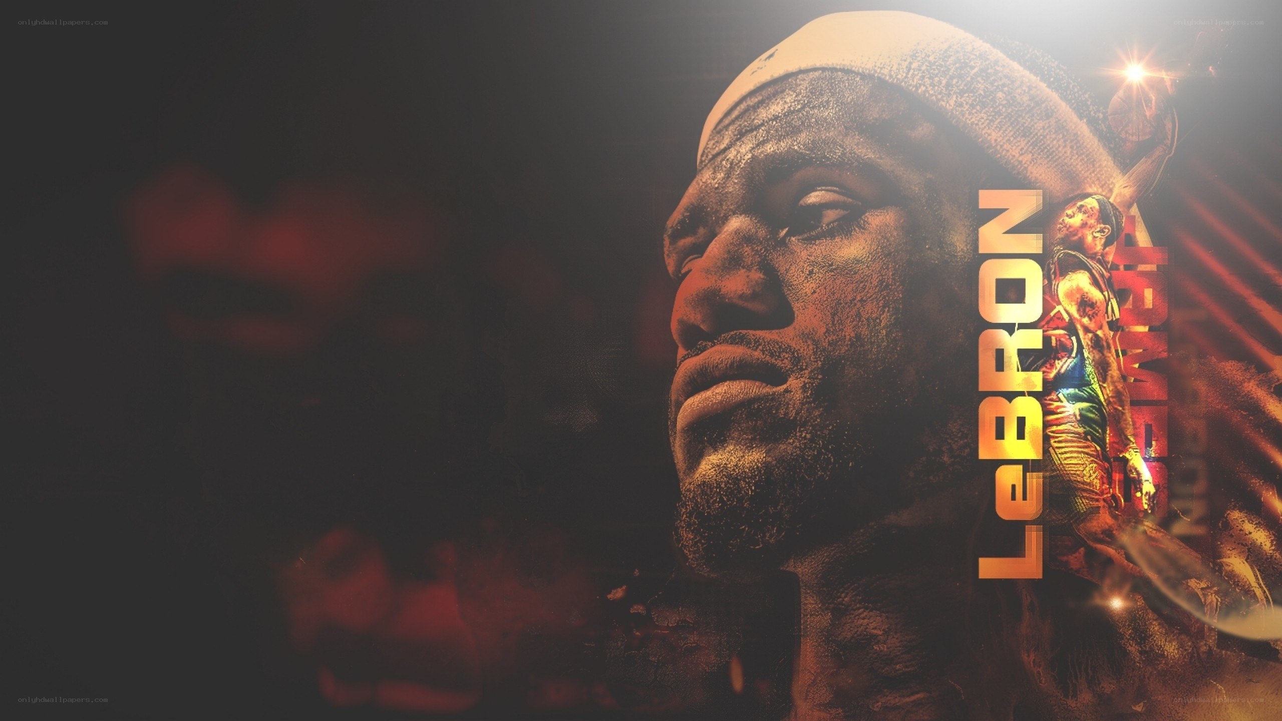 LeBron James basketball portrait
