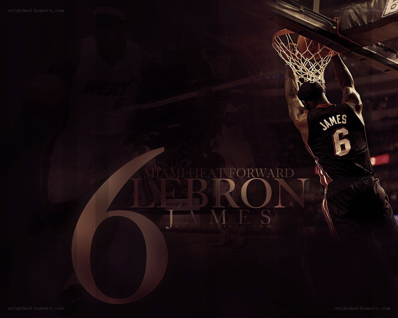 LeBron James dunking