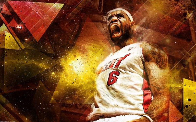 LeBron James in Miami Heat jersey