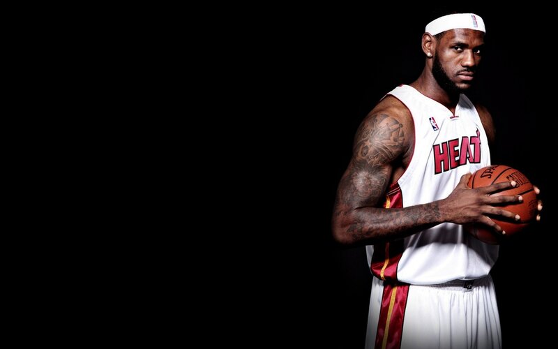 LeBron James in Miami Heat uniform