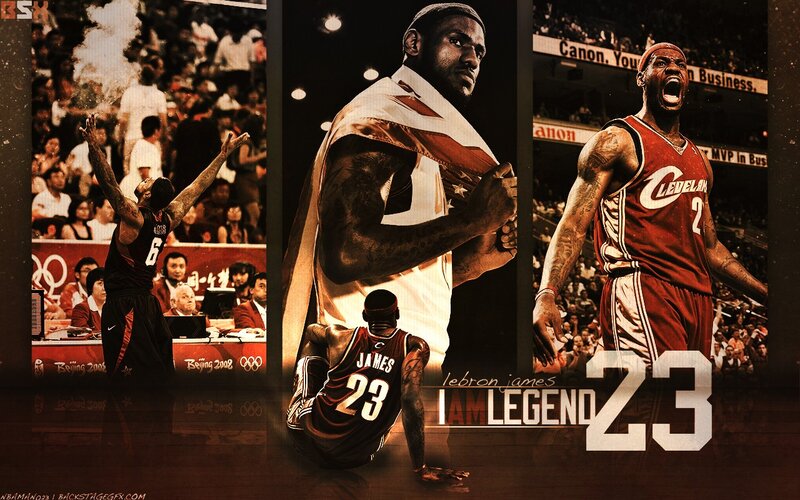 LeBron James legend collage